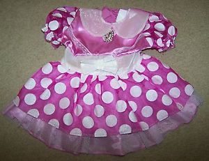 Infant Girls Disney Minnie Mouse Dress Costume Bright Pink Size 12 18 Months