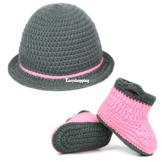 Newborn Baby Girl Boy Crochet Knit Hat Cap Costume Photography Prop Outfit ES9P