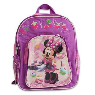 Disney Minnie Mouse Kids Girls School 12" Backpack 2 Compartment Book Bag