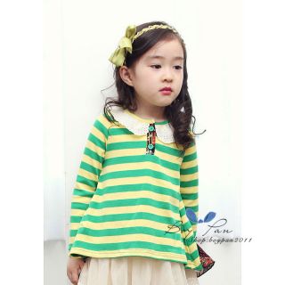 New Kids Clothing Toddlers Girls Cute Nice Colorful Stripes T Shirts Tops sz2 7Y