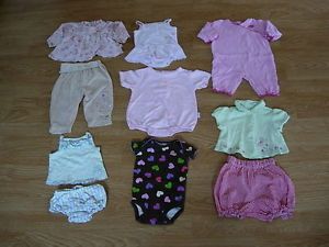 Lot of 10 Pieces Baby Girl Clothes 3 6 Months Carters Nike Little Me Kid Zone