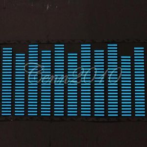 PVC LED Lamp Light Car Music Rhythm Sticker Sound Activated Equalizer 90x25cm