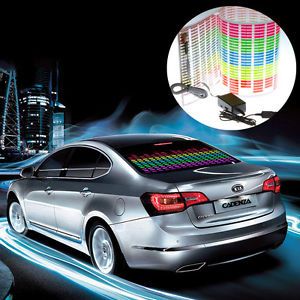 90x25cm Sound Music Activated Colourful Car Sticker Equalizer LED Flash Light