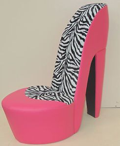 zebra high heel chair