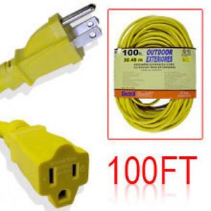 100 Foot Yellow 12 Gauge Wire 12 3 Power Cord Electric Electrical Extension