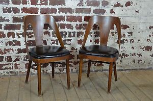 Vintage Danish Modern Red Shelby Williams Bent Wood Kitchen Table