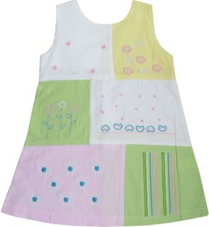 Baby Girls Vest Top Multi Color Embroidered Dress 1 2 3 4 5 New Kids Clothes