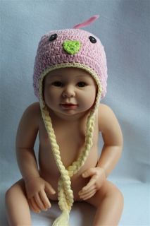 New Cute Handmade Baby Knit Crochet Chick Yellow Duck Hat Cap Newborn Photo Prop