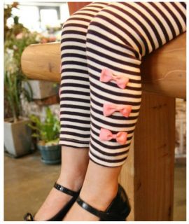 2pcs Girls Toddler Kids Clothes Striped Bow Shirt Leggings Kids Sets Suits 2 7Y