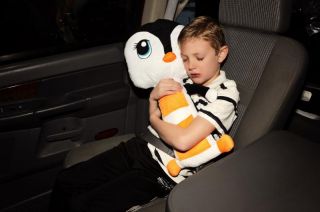 New Seat Belt Buddies Baby Child Safety Car Cover Pad Stuffed Animal Penguin Toy