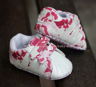 Baby Girl Pink Camo Sport Shoes Soft Sole Walking Sneakers Newborn to 18 Months