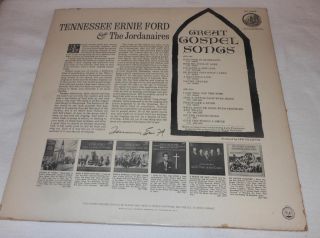 Tennessee Ernie Ford Jordanaires Great Gospel Songs 12" LP Vinyl Record Album