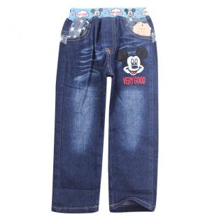 New Kids Toddlers Boys Girls Mickey Mouse Cool Blue Jeans Pants Size 3 9 Years