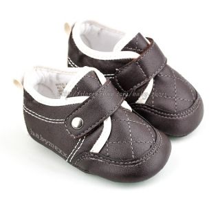 Infant Baby Boys Black Crib Shoes Size 3 6 6 9 9 12 Months