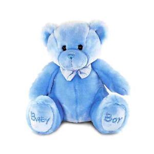 Keel Toys 38cm Sitting Blue Childs Kids Baby Boy My First Teddy Bear Bow Tie
