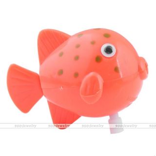 Cute Wind Up Moving Plastic Swimming Fish Baby Kids Children Bath Toy Play Gift
