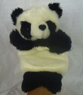New Hand Sock Puppet Panda Preschool Plush Toy Lovely Gift for Kids Free