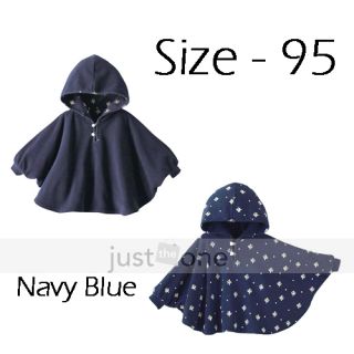 Baby Toddler Kids Boy Girl Double Side Use Hoodie Cloak Poncho Cape Mantle Coat
