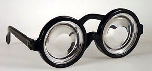 Funny Nerd Geek Glasses Thick Lenses Costume Joke Toy