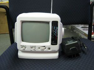 Cota Ct 17680 5" Portable Black and White TV Radio w Power Cord