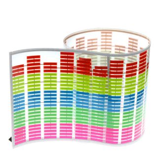 90 25cm Colourful Sound Music Activated Car Sticker Equalizer LED Flash Light US