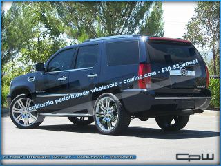 Cadillac Escalade 24" Chrome Wheels Chevrolet GMC Rims Tires Package