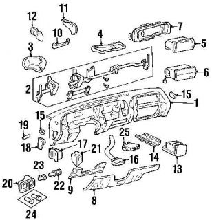 Knee Bolster Interior Dash Steering Column Cover Filler Panel Chevy GMC Pickup