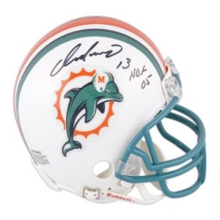 Dan Marino Miami Dolphins Autographed Riddell Mini Helmet with HOF 05 Inscription