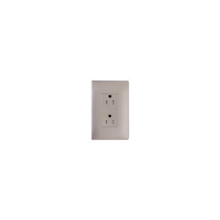 Pass & Seymour/Legrand 15 Amp Nickel Decorator Duplex Electrical Outlet