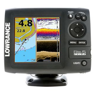 Lowrance Elite 5 CHIRP Fishfinder/Chartplotter 83/200/455/800 kHz 797581