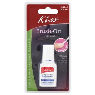 Kiss  Professional Nail Glue, Brush On Gel, 0.17 fl oz (5 g) 5.1 ml