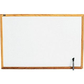 Quartet, 3 W X 2 H, Melamine Dry Erase Board with Oak Finish Frame (S573)