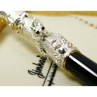   , Classic Chinese Dragon Carved Clip with Push in Style Ink Converter