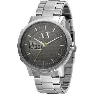    Armani Exchange Date Silver Bracelet Mens Watch   AX1049: Watches