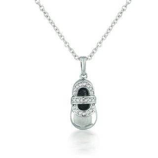   Pendant and Baby Shoe Charm with Diamond Accent Jewelry 