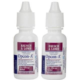 Opcon A Eye Drops for Eye Allergy Relief, 2 Count Packages of 0.5 