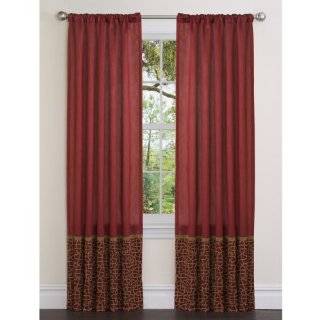    Bacara 20 x 84 Rich Red and Gold Curtain Panel