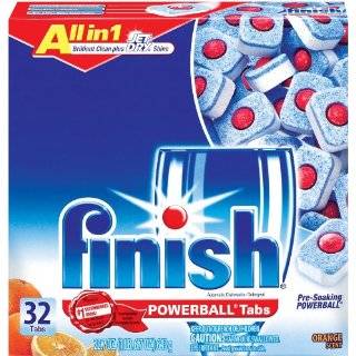 Finish Powerball Tablets, Orange Scent, 32 Count
