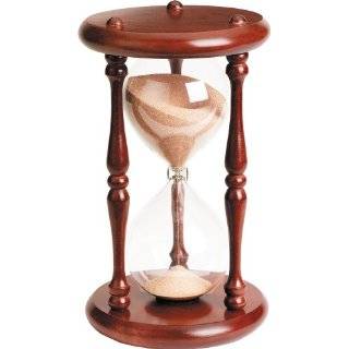 River City Clocks 60 Minute Wood Hourglass Timer with Cherry Finish, 9 