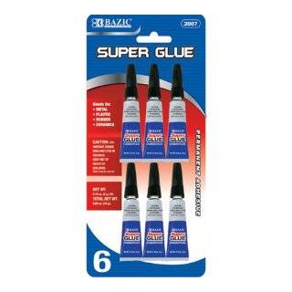 BAZIC Super Glue, 3 grams 0.10 ounces, 6 Per Pack