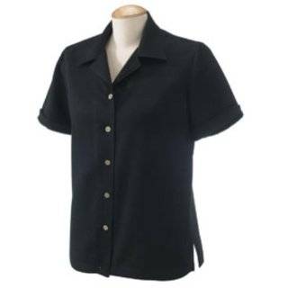  Bill Blass Ladies Solid Color Sanded Camp Shirt: Clothing