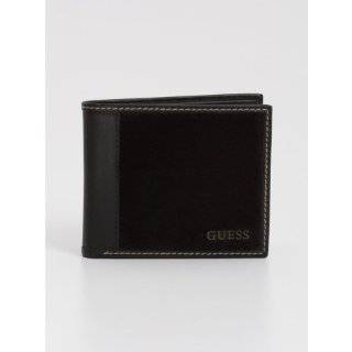 GUESS Suede and Leather Passcase Wallet