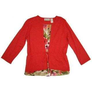 Ruby Rd Knitastic Long Sleeve Ruffle Front Cardigan Sweater