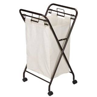  Whitney Design Folding Laundry Cart/Hamper with Wheels 