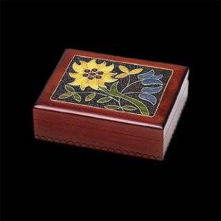 Mountain Flower Handmade Linden Wood Polish Jewelry Keepsake Box