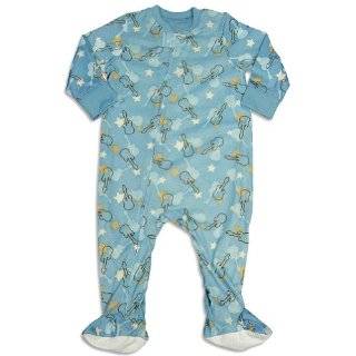 Little Me   Infant Boys Long Sleeve Guitar Footie Coverall, Blue