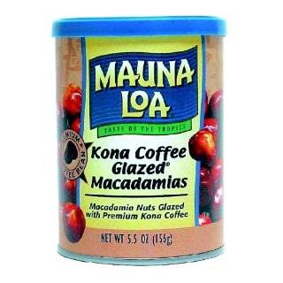  KONA COFFEE GLAZED Macadamia Nuts by Mauna Loa (Six 5.5 