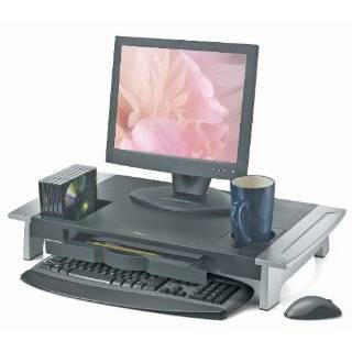 Fellowes Office Suites Large Monitor Riser, Black / Silver