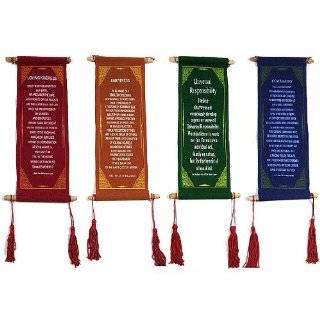 Dalai Lama Quotes ~ Set of 4 Mini Velvet Scrolls ~ Assorted Quotations