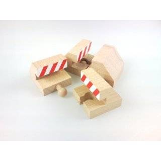 Set of 4 Wooden Bumper Tracks fit Thomas Wooden Railway and Brio 